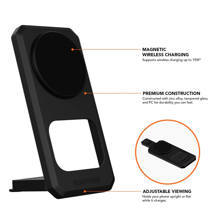 3-in-1 Foldable Wireless Charging Stand with Features