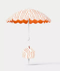 6' Round Striped Beach Umbrella Orange - Room Essentials™ PICKUP ONLY
