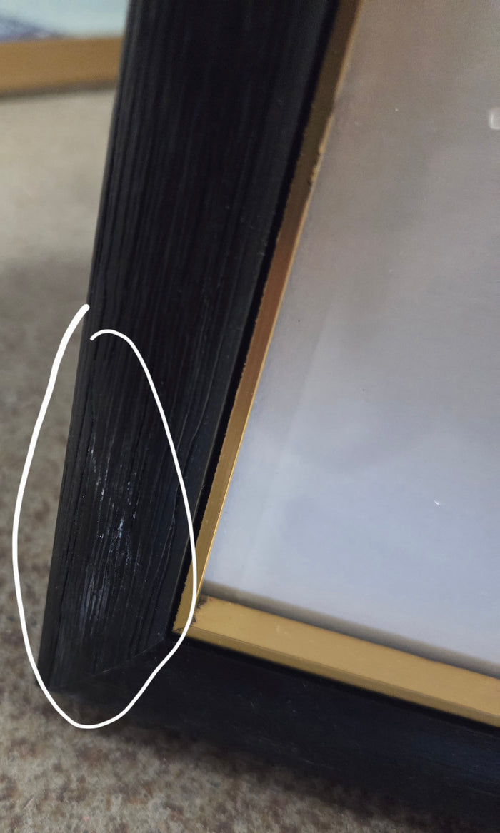 8x10" gallery wall frame black/brass - SOME MAY HAVE MINOR COSMETIC FLAWS - PICK UP ONLY