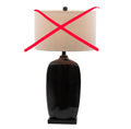 A&B Home Bottle Table Lamp in Black - No Shade - Out of Box - FOR PICKUP ONLY