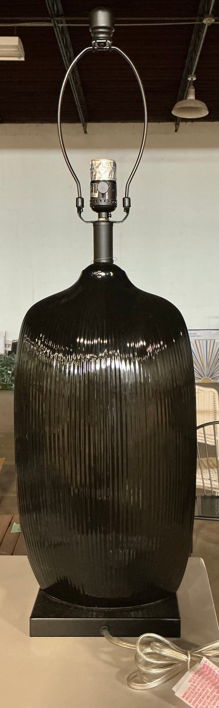 A&B Home Bottle Table Lamp in Black - No Shade - Out of Box - FOR PICKUP ONLY