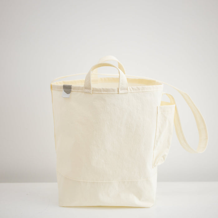 ANUNFOLD Side Pocket Tote Bag PT - White | Tortoise General Store