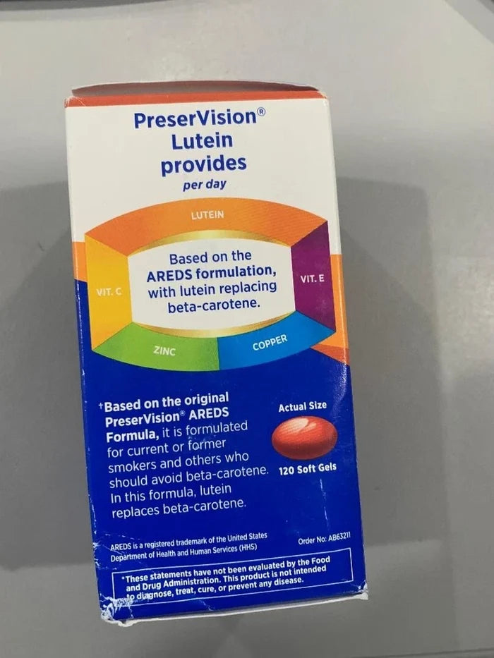 Bausch & Lomb PreserVision AREDS Lutein Eye supplement 120 Softgels (Pack Of 2)