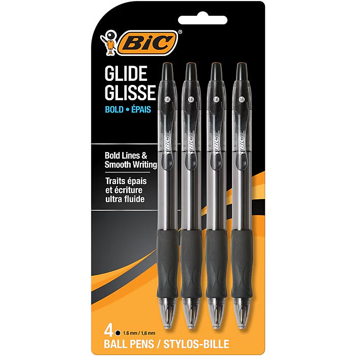 BIC Glide Bold Retractable Ballpoint Pens