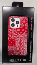 Hello Lux Red Bandana Square iPhone Case - 16 Pro