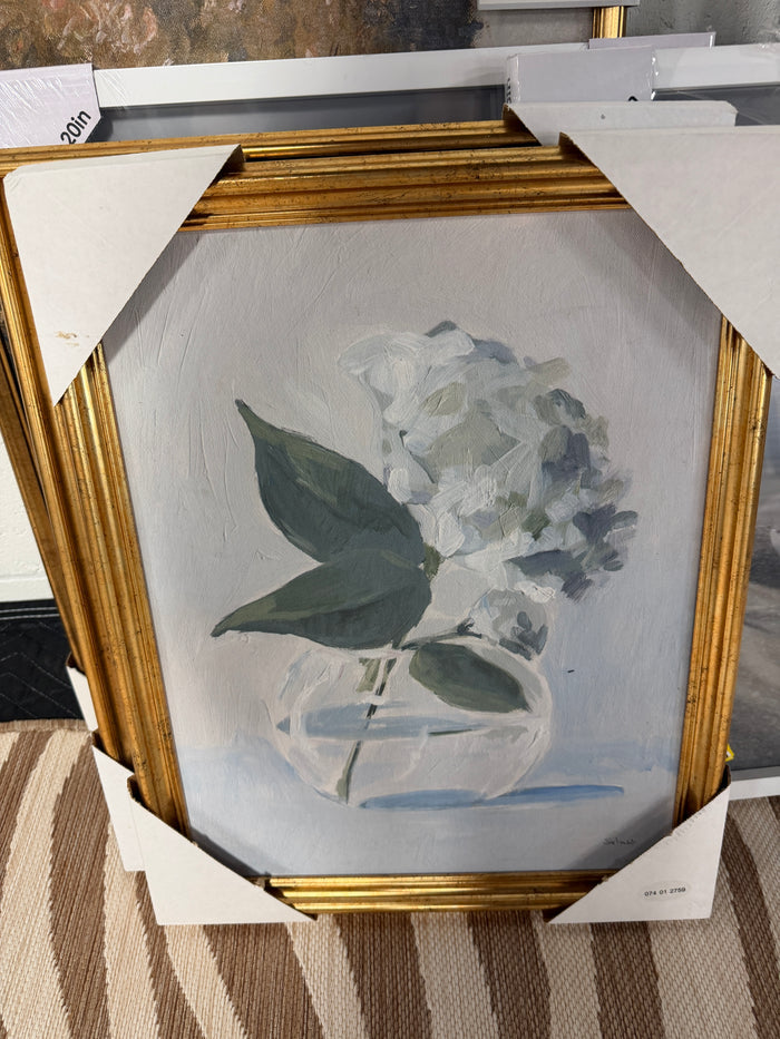 Gold Frame with Light Flowers