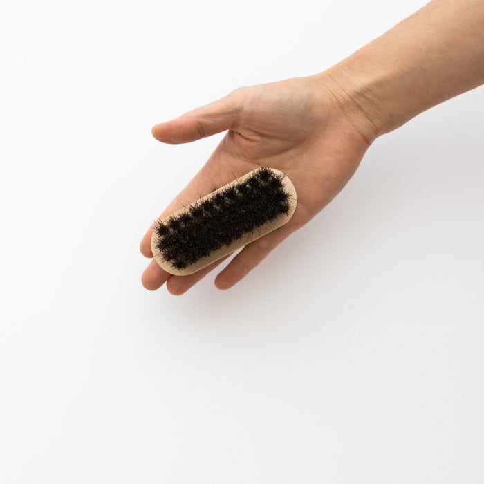 Leather Horse Hair Brush - tortoise general store