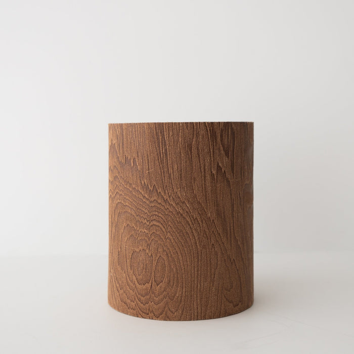 Irose "Plywood" Leather Trash Bin - tortoise general store