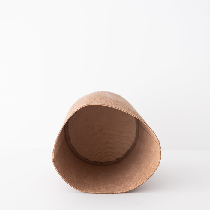 Irose "Plywood" Leather Trash Bin - tortoise general store