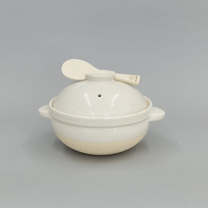 Kamado-san Rice Cooker Donabe White- 3 Go | Tortoise General Store