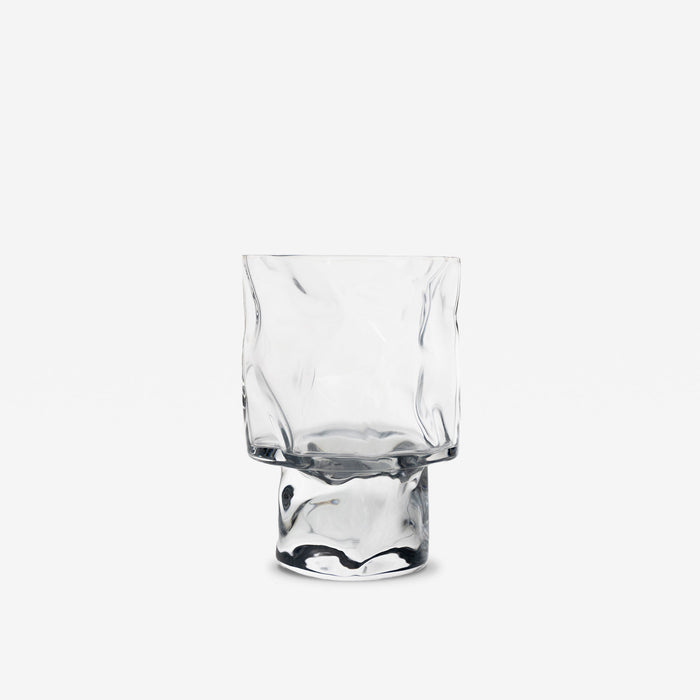 Kimura Crumple Stemmed Glass - Clear | Tortoise General Store