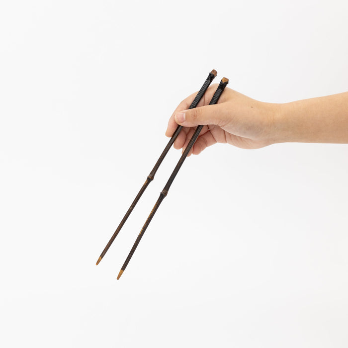 Kosuga Black Bamboo Serving Chopsticks | Tortoise General Store