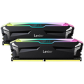 Lexar 2x8GB Ares DDR4 3600 UDIMM Memory with heatsink and RGB lighting, Black Color, Dual pack – product image