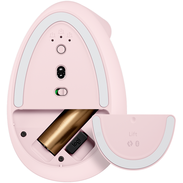 Logitech Lift Bluetooth Vertical Ergonomic Mouse - Rose DARK Rose - image 4