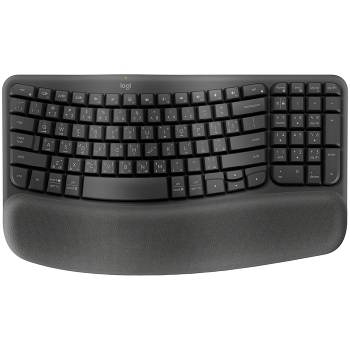 Logitech Wave Bluetooth ergonomic keyboard - Graphite