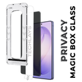 Magic Box Privacy Tempered Glass with Alignment Tray & Nanbo High Aluminium Technology for Google Pixel 9 Pro