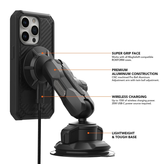 Magnetic Windshield Car Charger Features