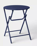 Metal Round Open Weave Bistro Patio End Table Navy Blue - Threshold™ PICKUP ONLY