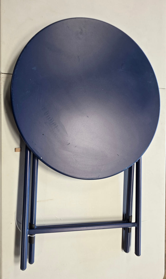 Metal Round Open Weave Bistro Patio End Table Navy Blue - Threshold™ PICKUP ONLY