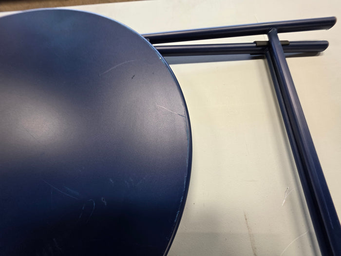 Metal Round Open Weave Bistro Patio End Table Navy Blue - Threshold™ PICKUP ONLY