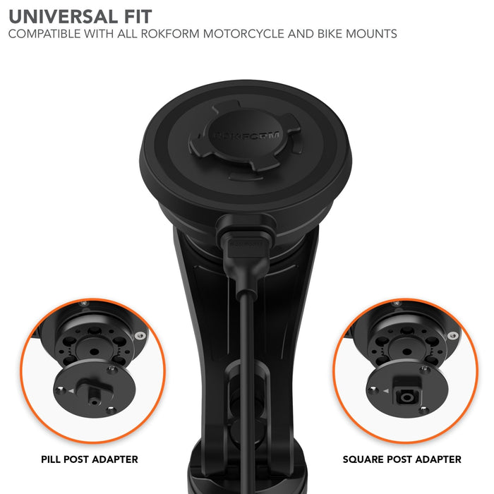 Motorcycle Mount Charging Head with Universal Fit