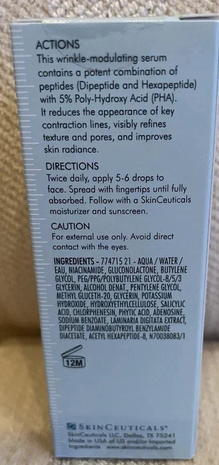 NEW Skinceuticals P-Tiox Wrinkle Modulating Peptide Serum FullSize 1 Oz