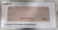 North Compact Round Key Wireless Keyboard - Beige