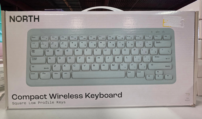 North Compact Square Key Wireless Keyboard - Sky Blue