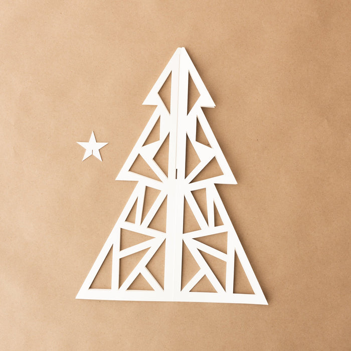 One Stroke White Paper Christmas Tree - tortoise general store