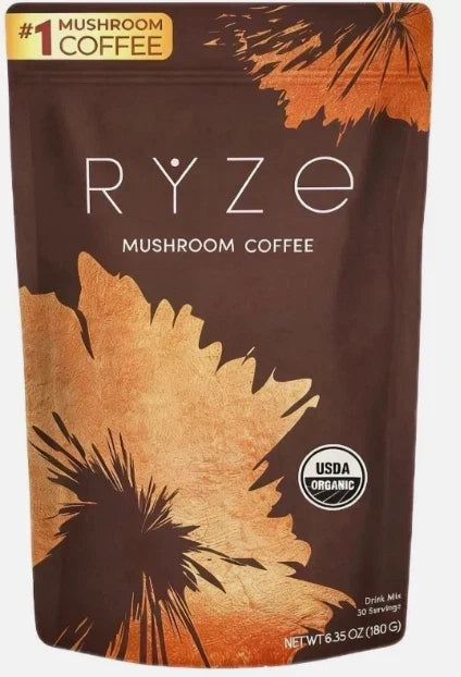 Organic RYZE Mushroom Coffee 1 Pack 30 Servings Instant New Free Shipping