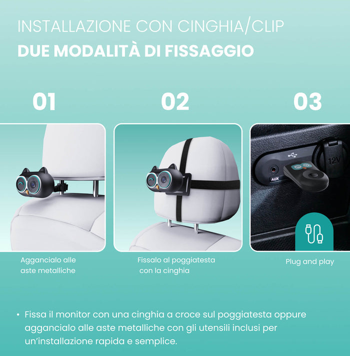 Ottocast® Cabin Care Adattatore CarPlay Wireless con Monitoraggio