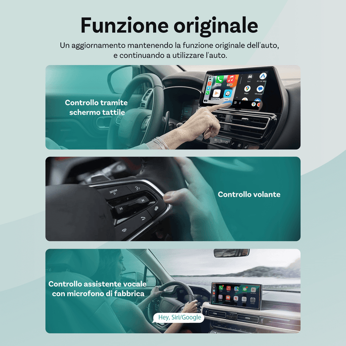 Ottocast® Mini Cube 3.0 Adattatore Wireless per CarPlay e Android Auto