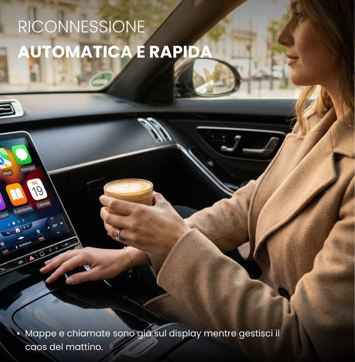 Ottocast® Mini Pico, adattatore CarPlay/Android Auto wireless