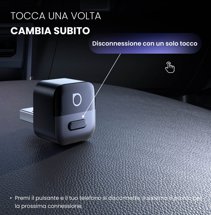 Ottocast® Mini Pico, adattatore CarPlay/Android Auto wireless