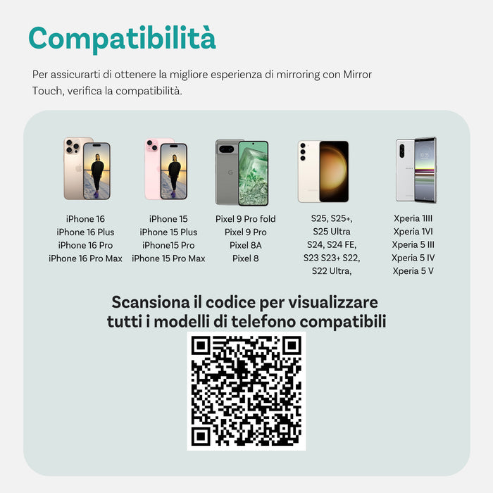OTTOCAST® Mirror Touch Adattatore Wireless CarPlay