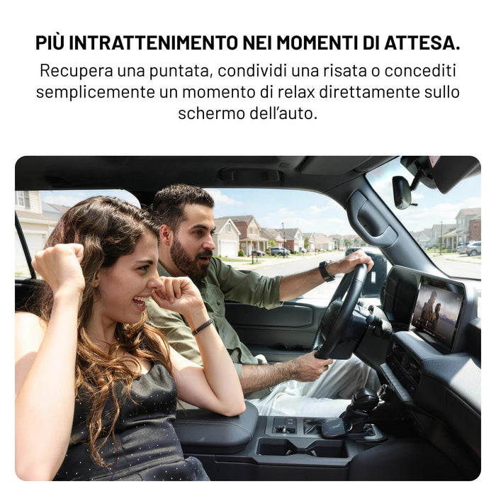 Ottocast® Play2Video X Adattatore Wireless con Streaming per CarPlay e Android Auto con YouTube, Netflix