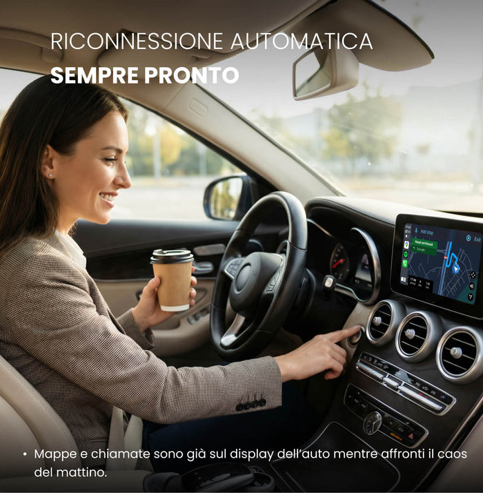 OTTOCAST®Mini NOVA – Adattatore Wireless per CarPlay e Android Auto