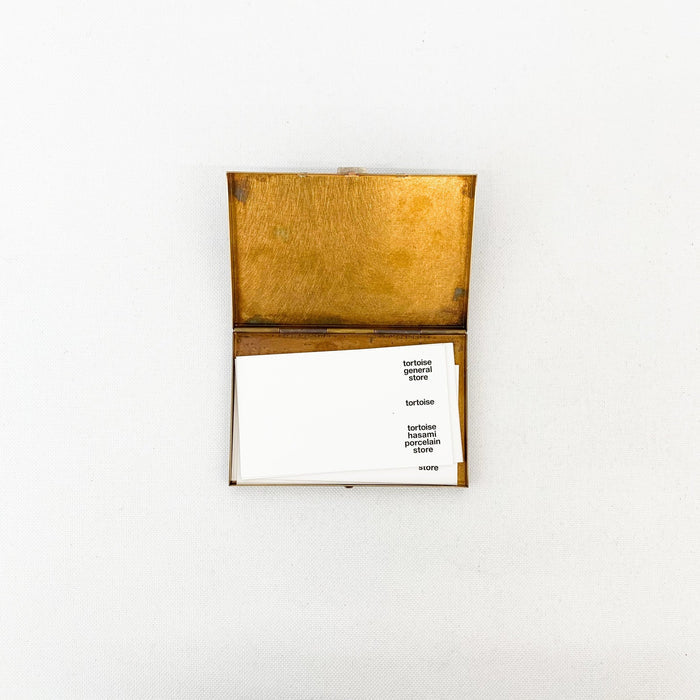 Picus Brass Box Card Case - tortoise general store