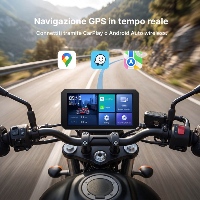 Schermo Intelligente per Moto con Telecamera