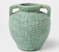 Small woven texture ceramic vase - Blue