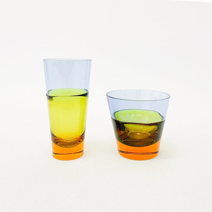 Sugahara Duo Blue/Yellow Old Fashion, Tumbler - tortoise general store