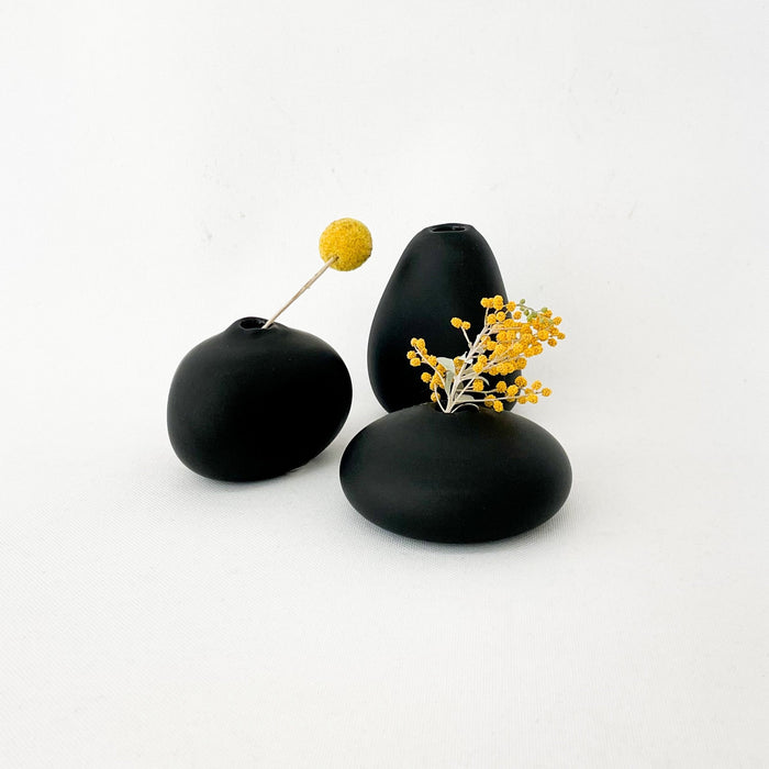 Sugahara Matte Black Bud Vases - tortoise general store