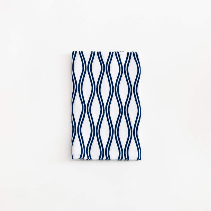Tenugui - Blue Vertical Waves | Tortoise General Store