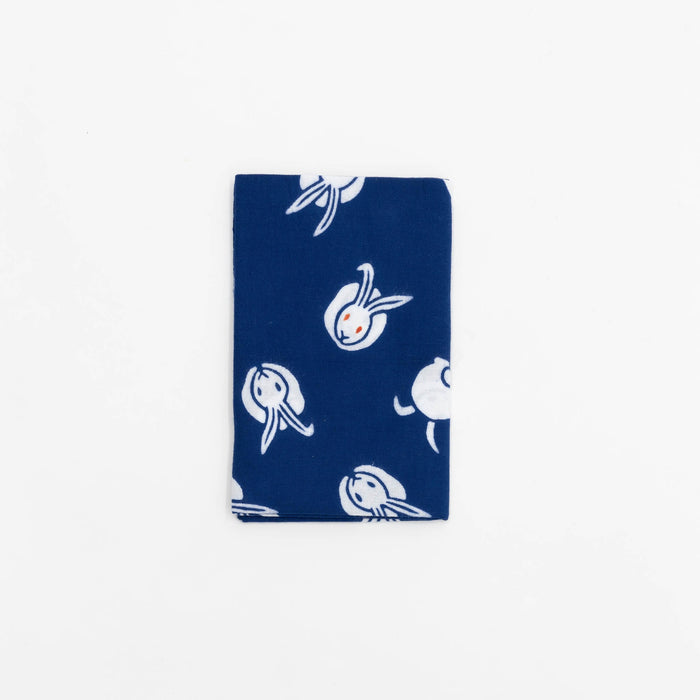 Tenugui - Bunnies on Blue | Tortoise General Store