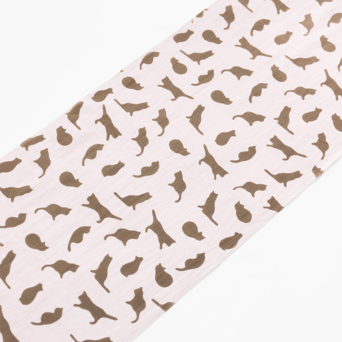 Tenugui - Pink Cat | Tortoise General Store