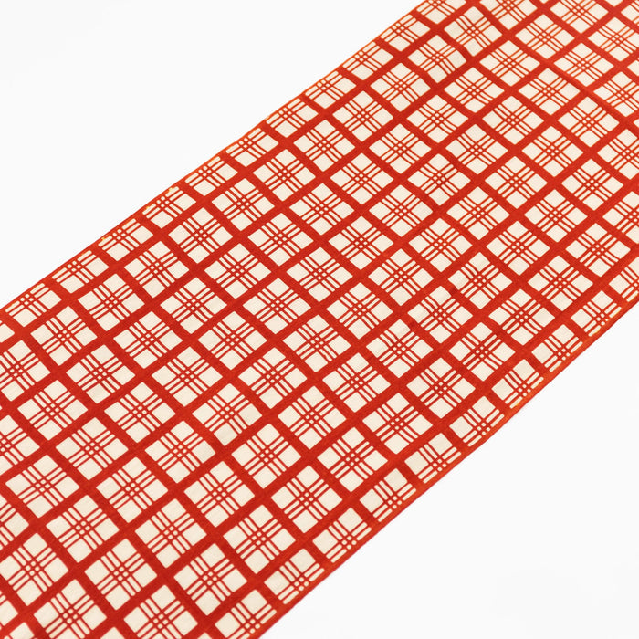 Tenugui - Red Masu Lattice | Tortoise General Store