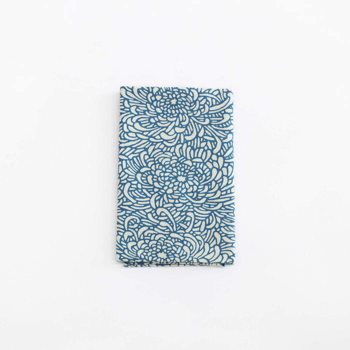 Tenugui - Teal Chrysanthamums | Tortoise General Store
