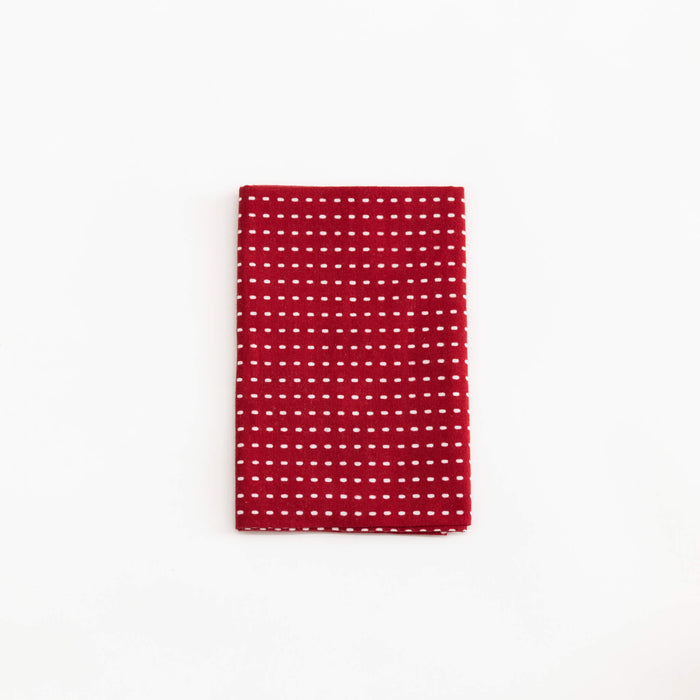 Tenugui - White Dash on Red | Tortoise General Store