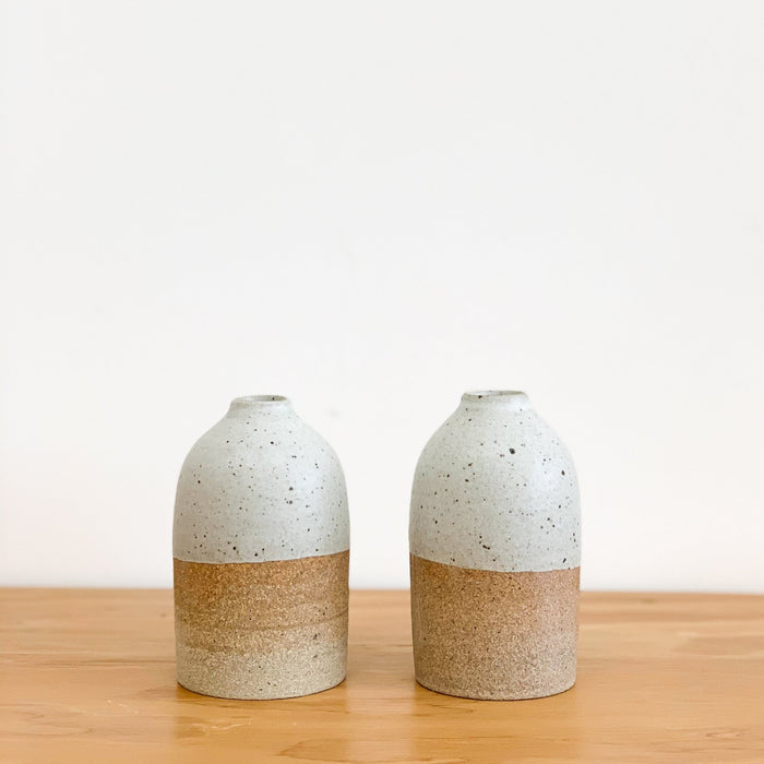 Organic round bud vases made in LA by Tomoko Morisaki