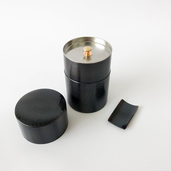 Tsuchime Tea Leaf Copper Canister - tortoise general store